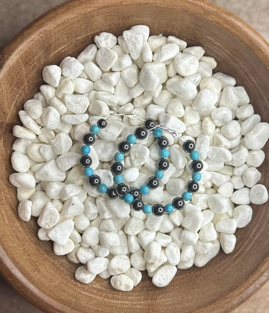 Turquoise Outlaw Hoops