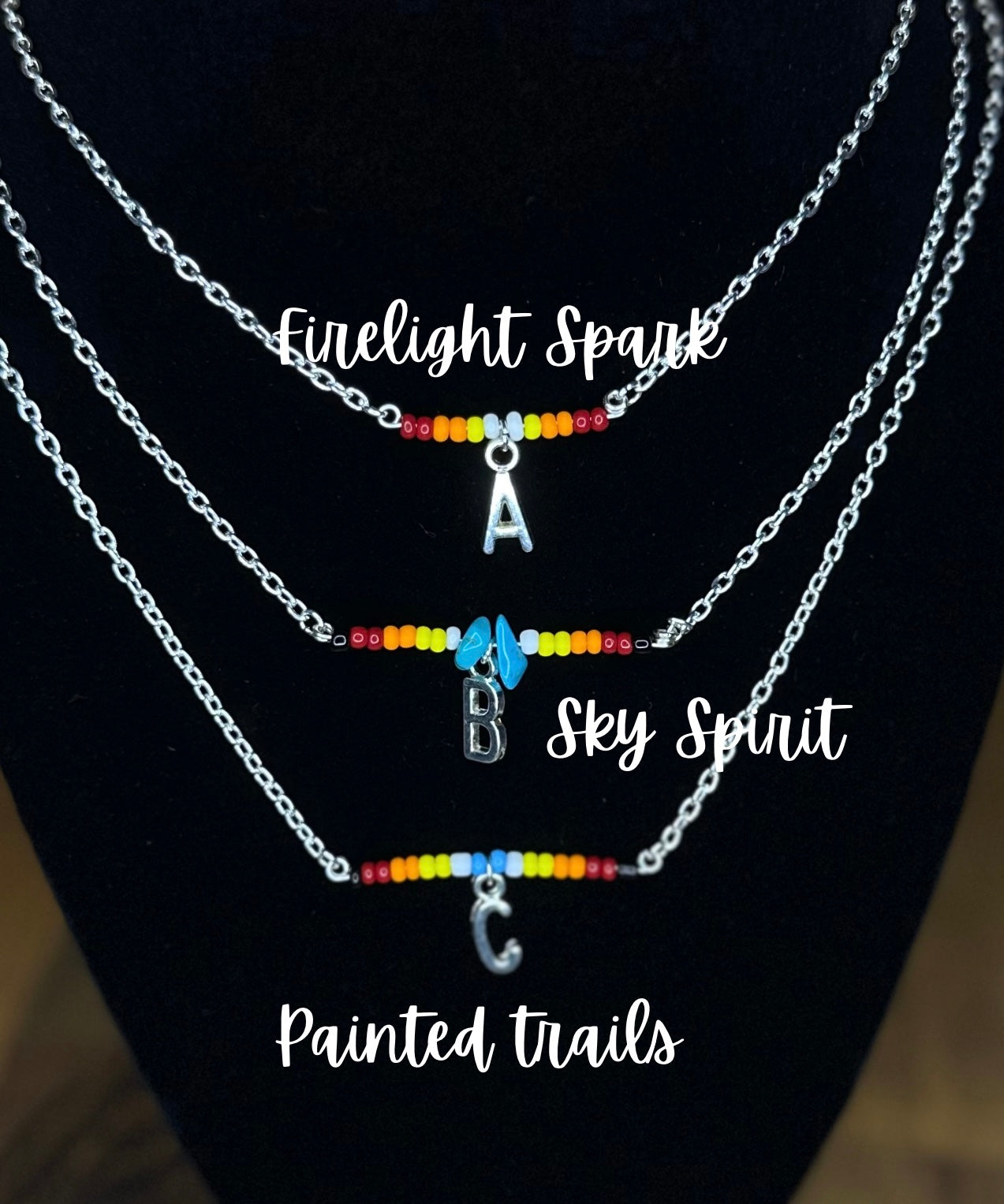 Beaded Initial necklace