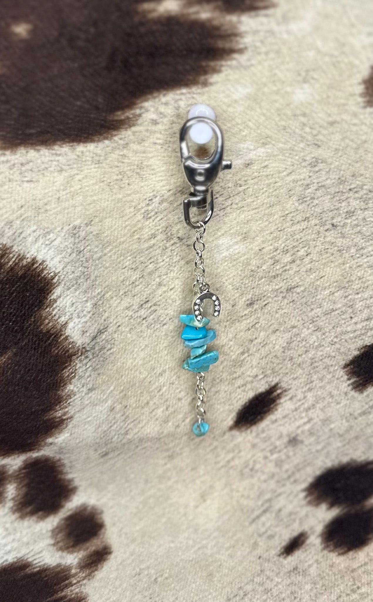 Lucky turquoise bag charm