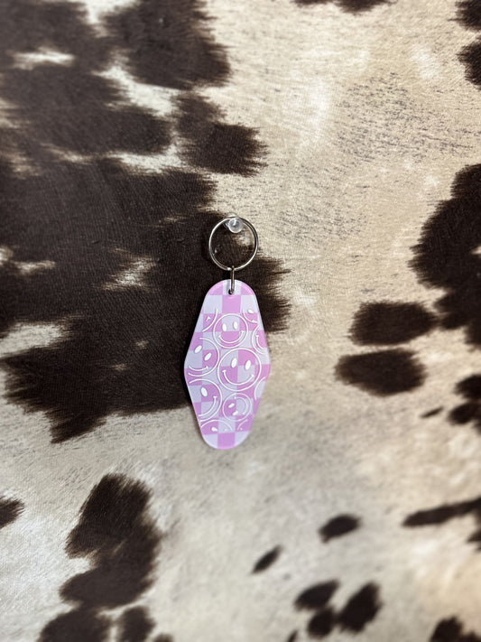 Be Happy Motel Keychain